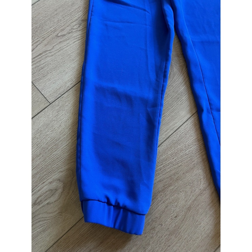 J. Crew Blue Jogger Pants Zipper Pockets Elastic Waist‎ Size 00 - Picture 2 of 5